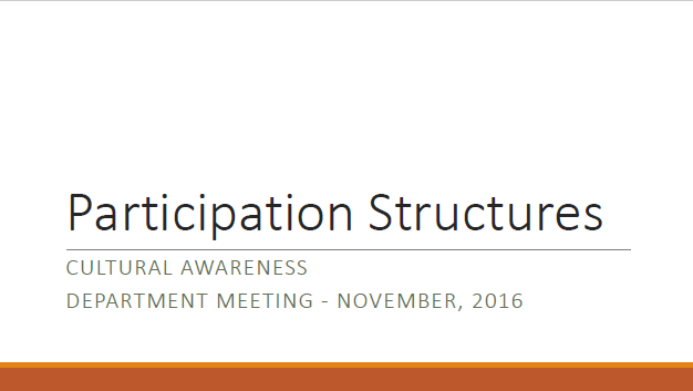 Participation Structures
